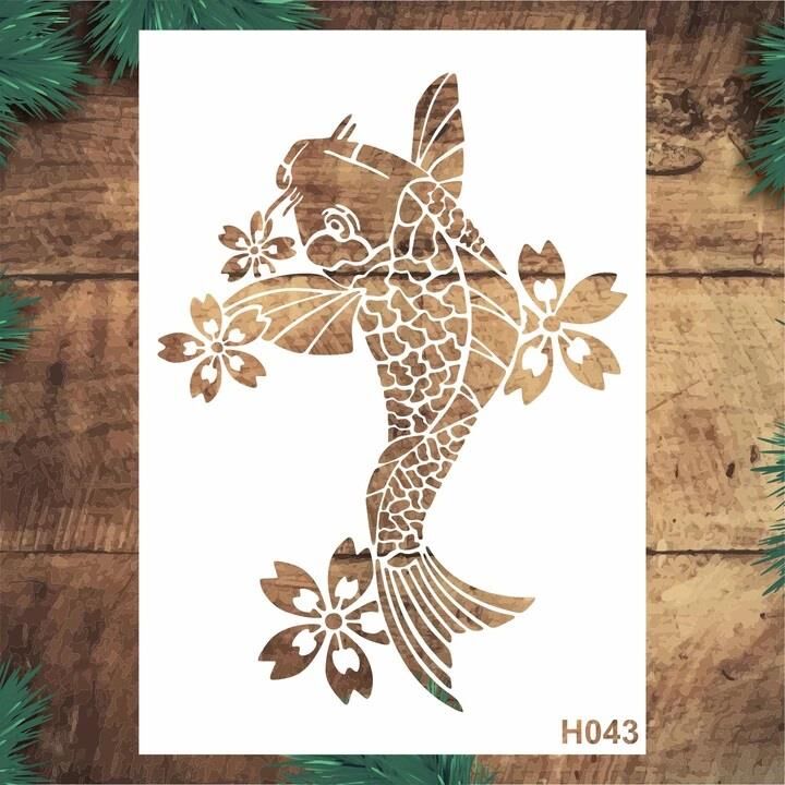 Hayvan Temalı Desenler Stencil Şablon (21x30) H-043