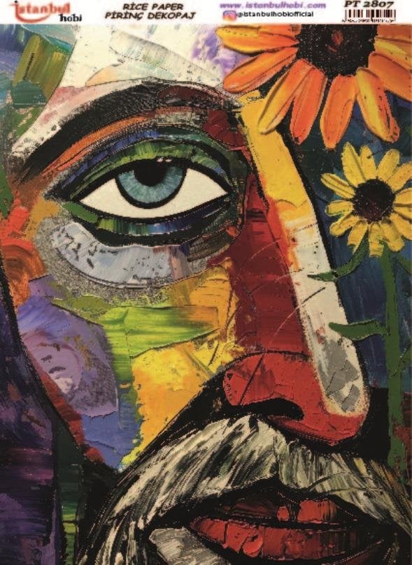 Pirinç Dekopaj Kağıdı 30x42cm PT-2807 Resim Tablo Tarzı