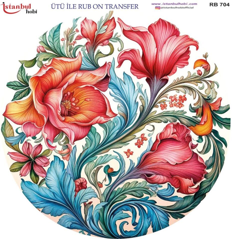 Ütü ile Rub On Transfer Kağıdı 30x30cm RB-704