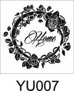 Yuvarlak Desenler Stencil Şablon (25x25) YU-007
