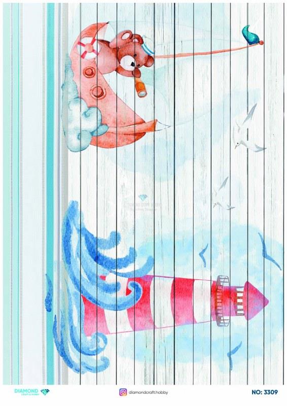 Diamond Pirinç Dekopaj Kağıdı - 3309