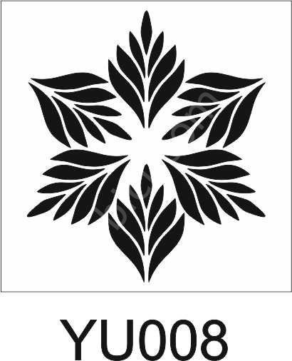 Yuvarlak Desenler Stencil Şablon (25x25) YU-008