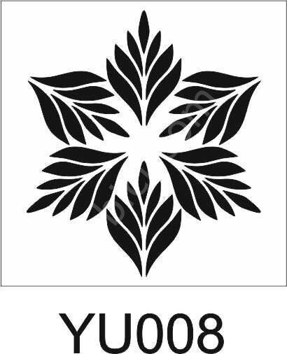Yuvarlak Desenler Stencil Şablon (25x25) YU-008
