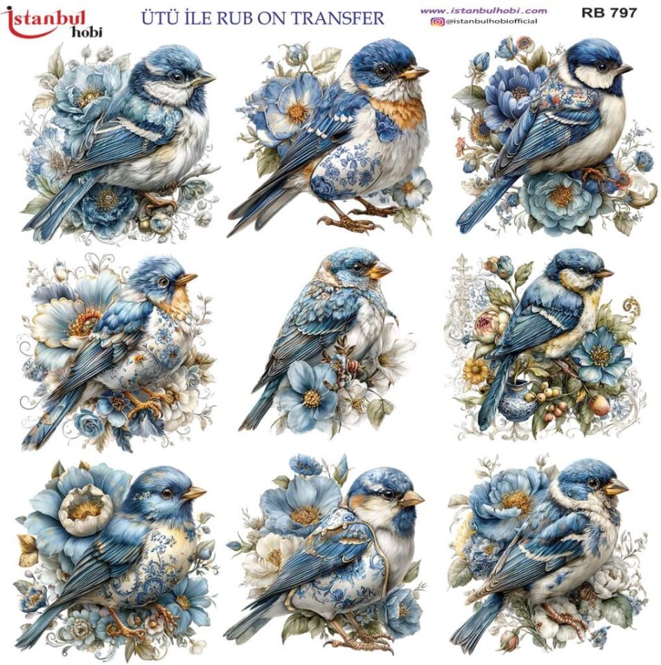 Ütü ile Rub On Transfer Kağıdı 30x30cm RB-797