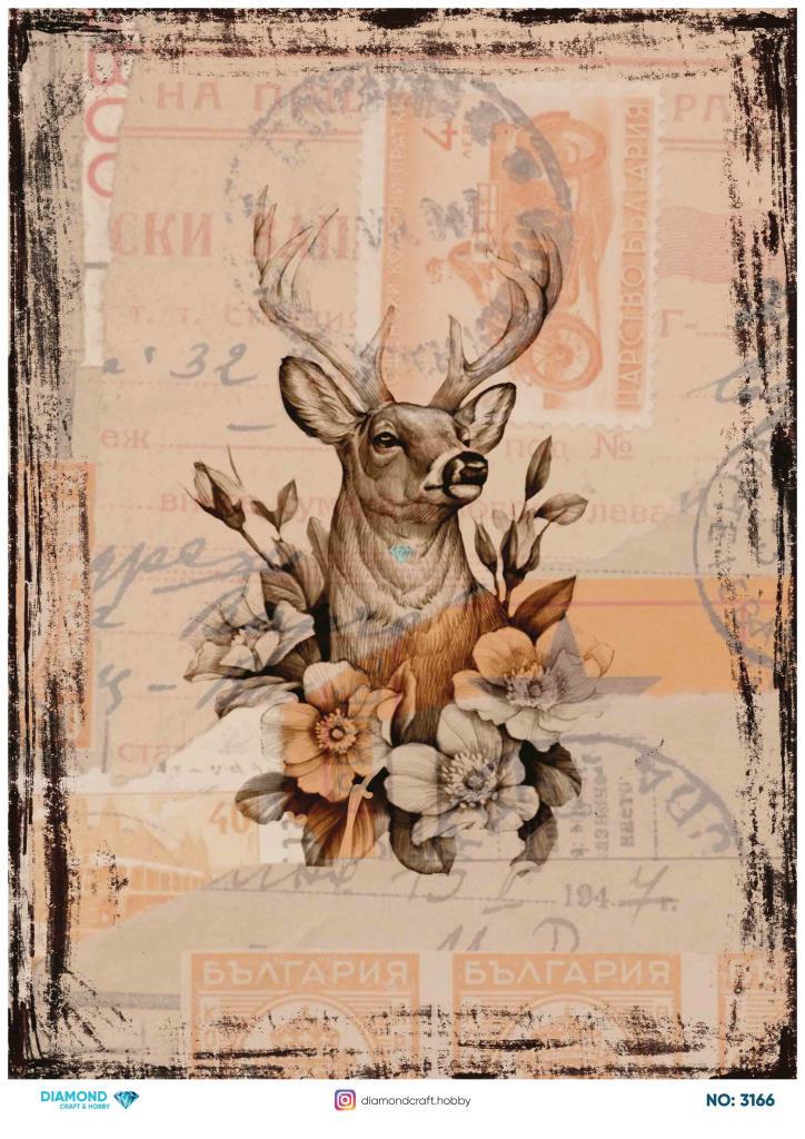 Diamond Pirinç Dekopaj Kağıdı - 3166