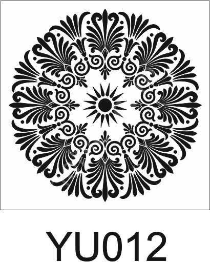 Yuvarlak Desenler Stencil Şablon (25x25) YU-012