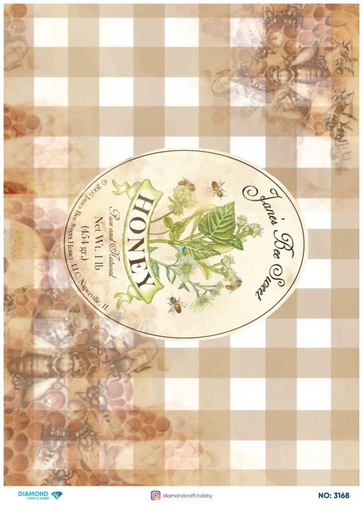 Diamond Pirinç Dekopaj Kağıdı - 3168