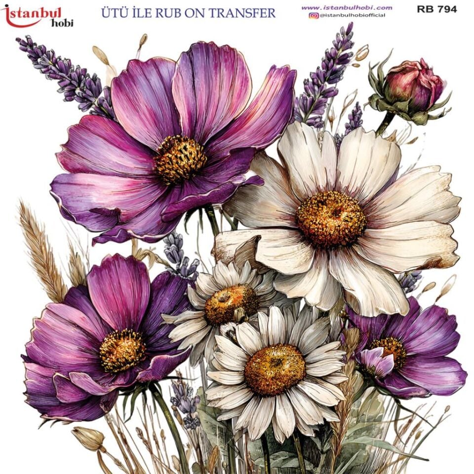 Ütü ile Rub On Transfer Kağıdı 30x30cm RB-794