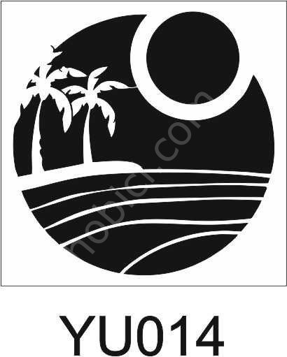 Yuvarlak Desenler Stencil Şablon (25x25) YU-014