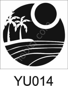 Yuvarlak Desenler Stencil Şablon (25x25) YU-014