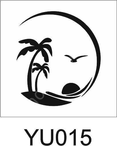 Yuvarlak Desenler Stencil Şablon (25x25) YU-015