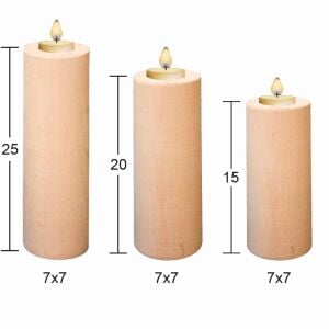 Ahşap Şamdan 3 lü Takım ŞA-28