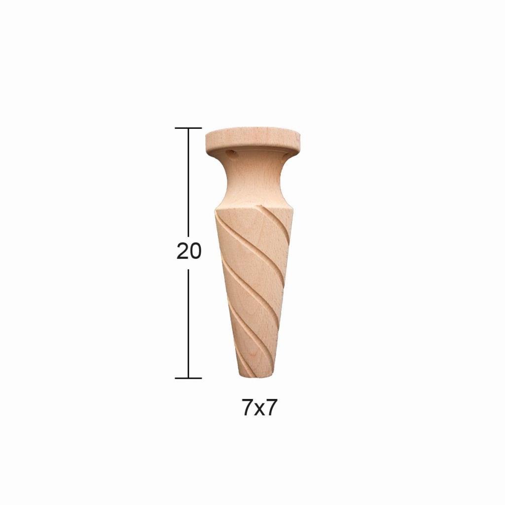 Gürgen Çizgili Ayak 20cm Doğal Ağaç FT-02