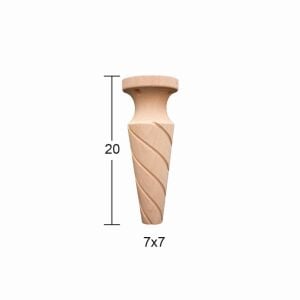 Gürgen Çizgili Ayak 20cm Doğal Ağaç FT-02