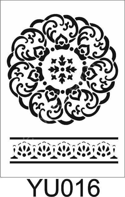 Yuvarlak Desenler Stencil Şablon (21x30) YU-016
