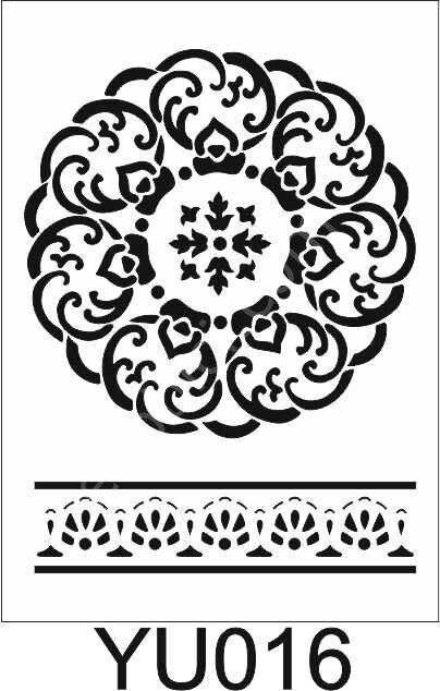 Yuvarlak Desenler Stencil Şablon (21x30) YU-016
