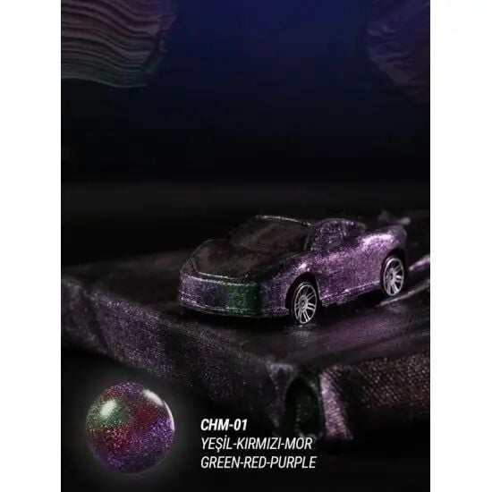 Chameleon Renk Değiştiren Metalik Boya 30ML CHM01 (Yeşil-Kırmızı-Mor)