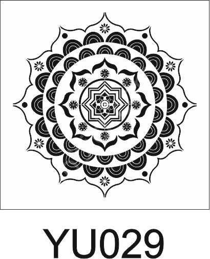 Yuvarlak Desenler Stencil Şablon (30X30) YU-029
