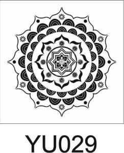 Yuvarlak Desenler Stencil Şablon (30X30) YU-029