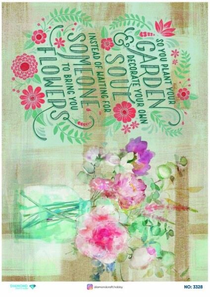 Diamond Pirinç Dekopaj Kağıdı - 3328