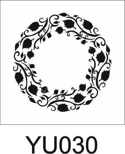 Yuvarlak Desenler Stencil Şablon (25x25) YU-030
