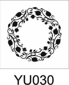 Yuvarlak Desenler Stencil Şablon (25x25) YU-030