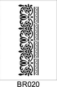 Border Desen Stencil Şablon (15x40) BR-020