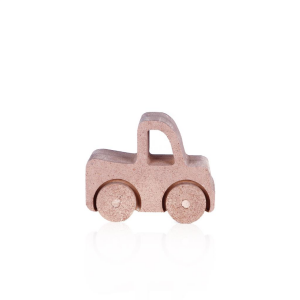 Boyanabilir Ahşap Tekerlekli Oyuncak Araba 9x6cm