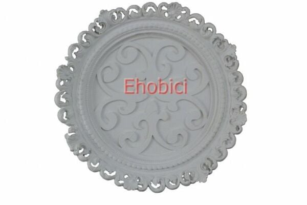 Polyester Yuvarlak İşlemeli Tabak 26x26cm T19