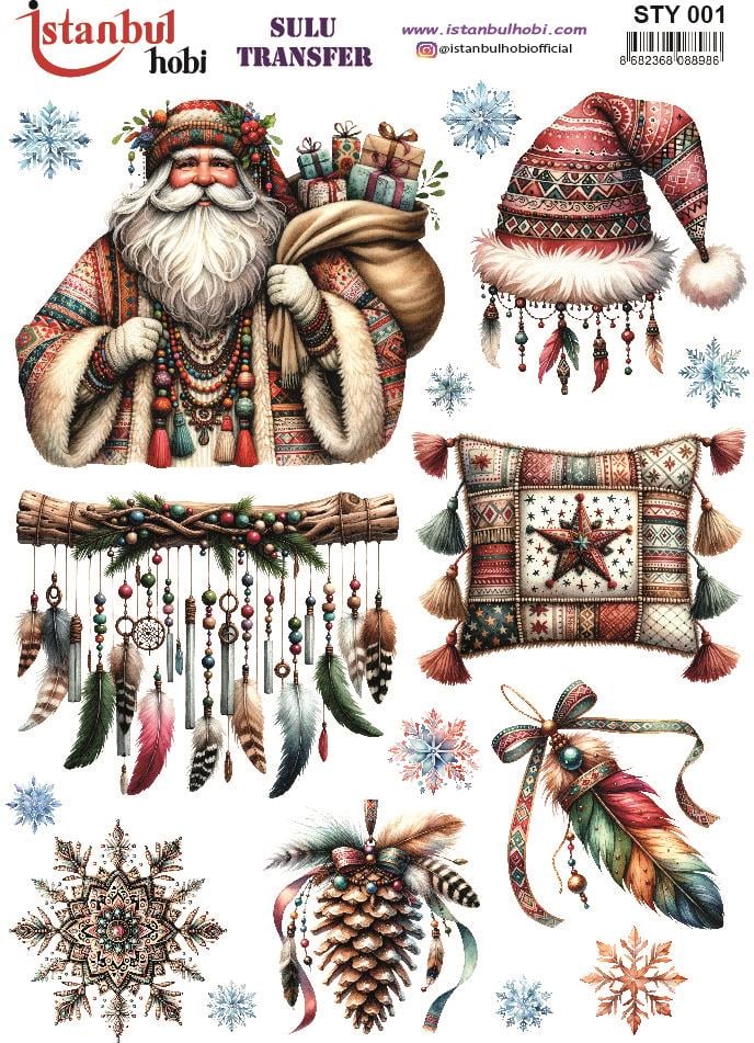 Yılbaşı Sulu Transfer 25x35cm STY001