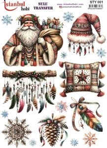 Yılbaşı Sulu Transfer 25x35cm STY001