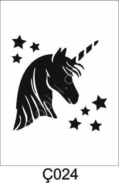 Çocuk Desen Stencil Şablon (20x20) Ç-024