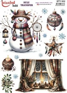 Yılbaşı Sulu Transfer 25x35cm STY002