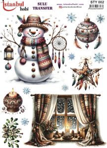 Yılbaşı Sulu Transfer 25x35cm STY002