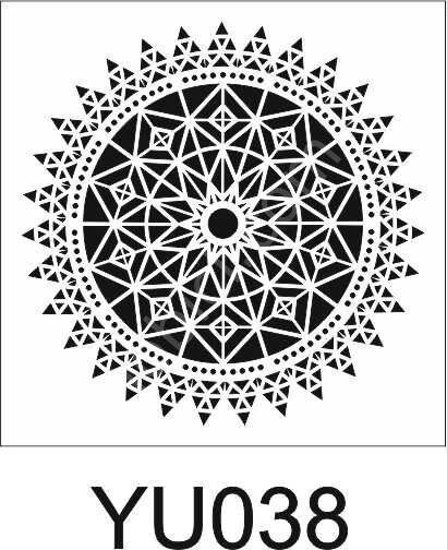 Yuvarlak Desenler Stencil Şablon (30X30) YU-038