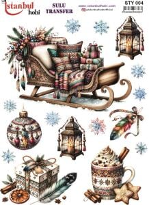 Yılbaşı Sulu Transfer 25x35cm STY004