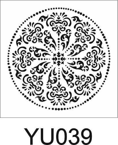 Yuvarlak Desenler Stencil Şablon (30X30) YU-039