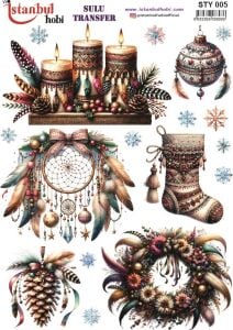 Yılbaşı Sulu Transfer 25x35cm STY005