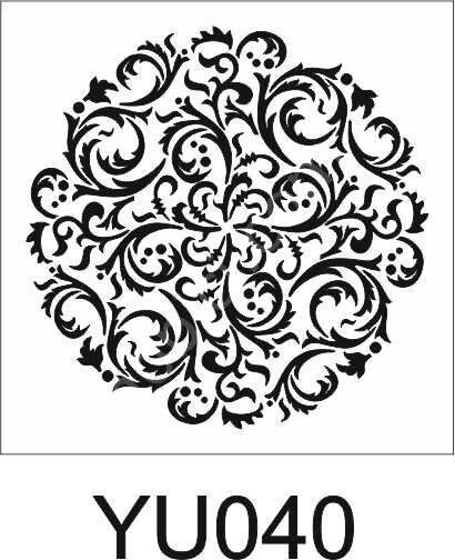 Yuvarlak Desenler Stencil Şablon (25x25) YU-040