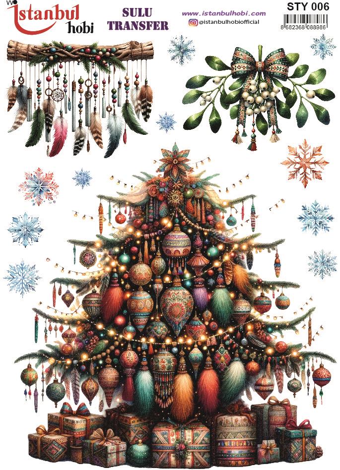 Yılbaşı Sulu Transfer 25x35cm STY006