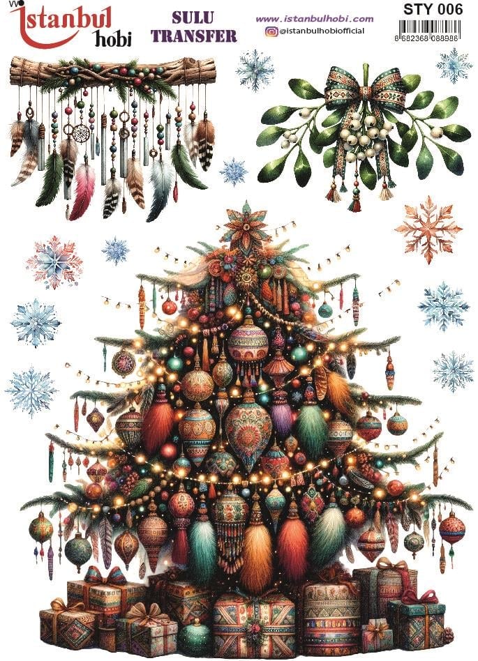 Yılbaşı Sulu Transfer 25x35cm STY006
