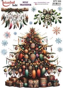 Yılbaşı Sulu Transfer 25x35cm STY006