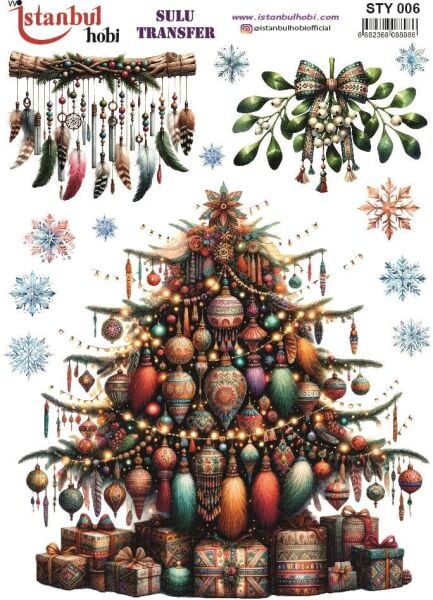 Yılbaşı Sulu Transfer 25x35cm STY006
