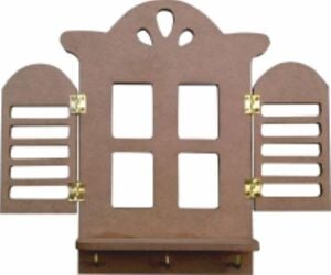 Pencereli Ahşap Anahtarlık (Mdf) AN-31