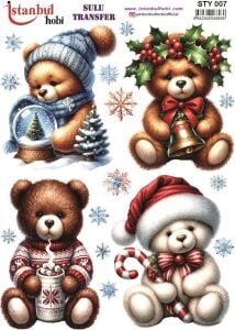 Yılbaşı Sulu Transfer 25x35cm STY007