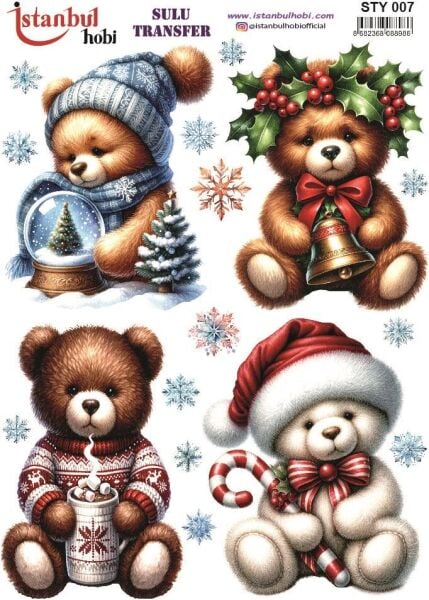 Yılbaşı Sulu Transfer 25x35cm STY007
