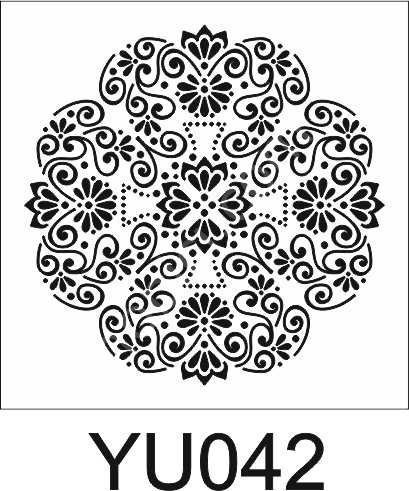 Yuvarlak Desenler Stencil Şablon (30X30) YU-042