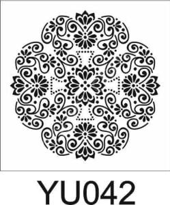 Yuvarlak Desenler Stencil Şablon (30X30) YU-042