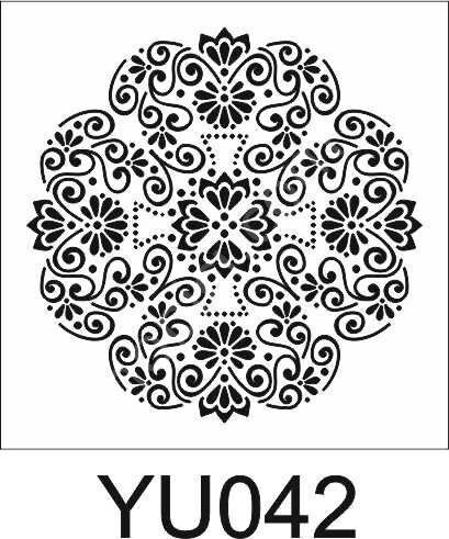 Yuvarlak Desenler Stencil Şablon (30X30) YU-042