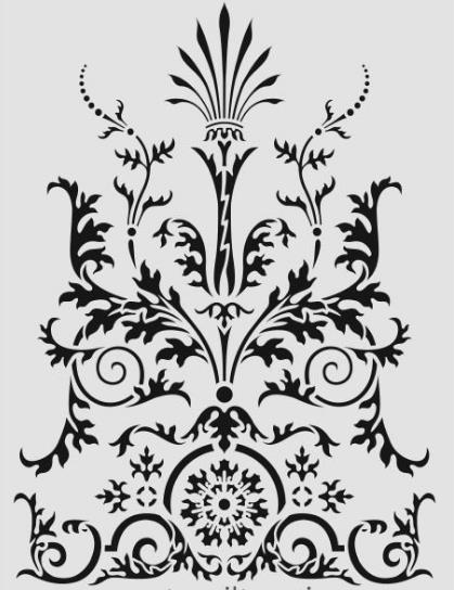 Damask Desen Stencil Şablon (35x50) DA-041